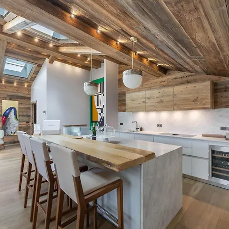 Penthouse A Avec Piscine Et Animaux Admis, 10 Pers. - Fr-1-569-83 * Megève