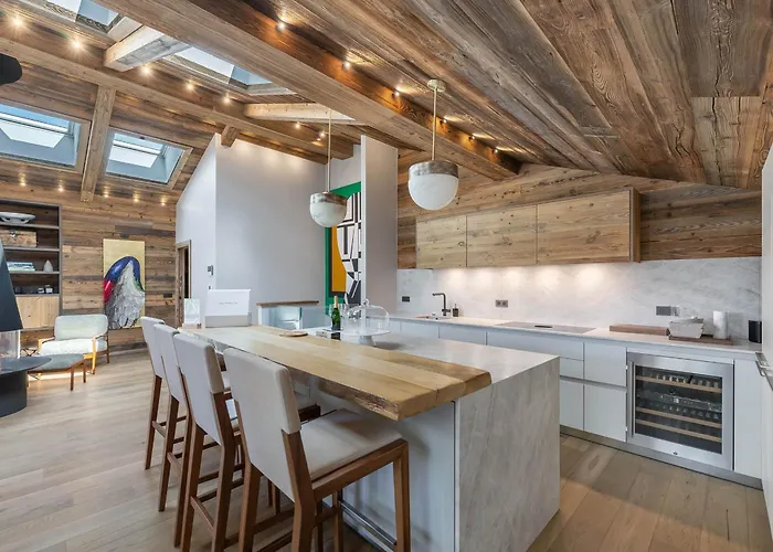 Penthouse A Avec Piscine Et Animaux Admis, 10 Pers. - Fr-1-569-83 * Megève